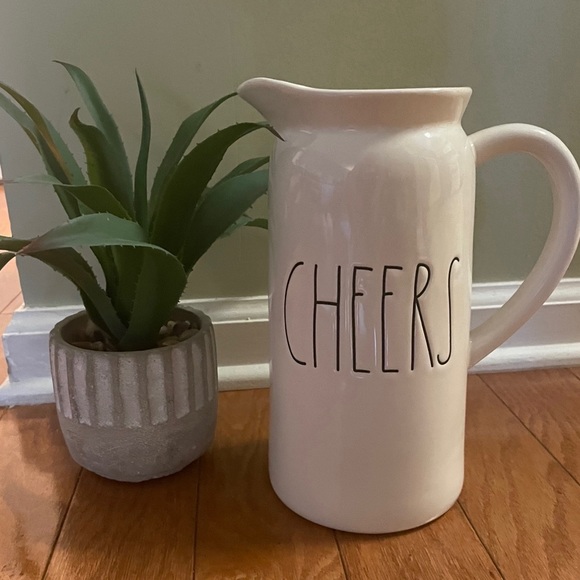 RAE DUNN “CHEERS” pitcher, no chips or cracks, shipped securely. - Picture 3 of 6